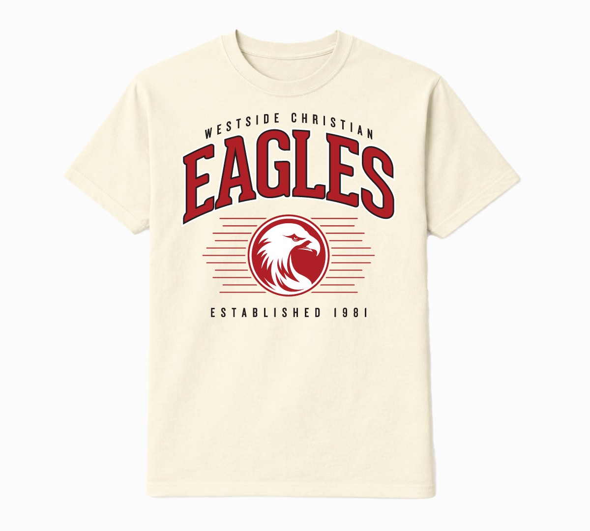 Retro Crest Tee - Natural