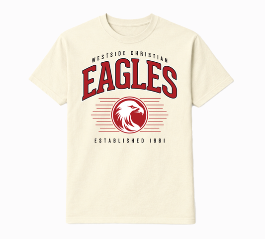 Retro Crest Tee - Natural